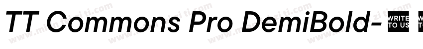 TT Commons Pro DemiBold字体转换